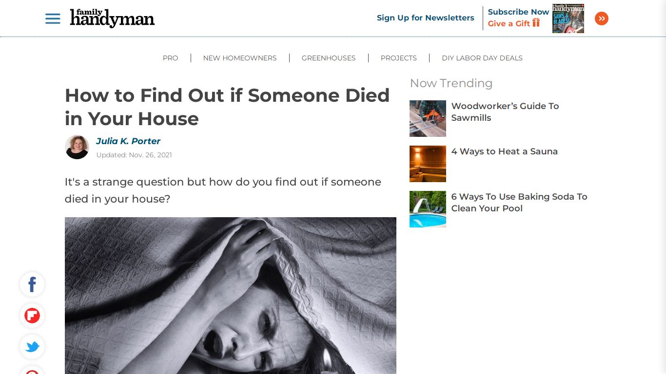 How to Find Out if Someone Died in Your House - Family Handyman